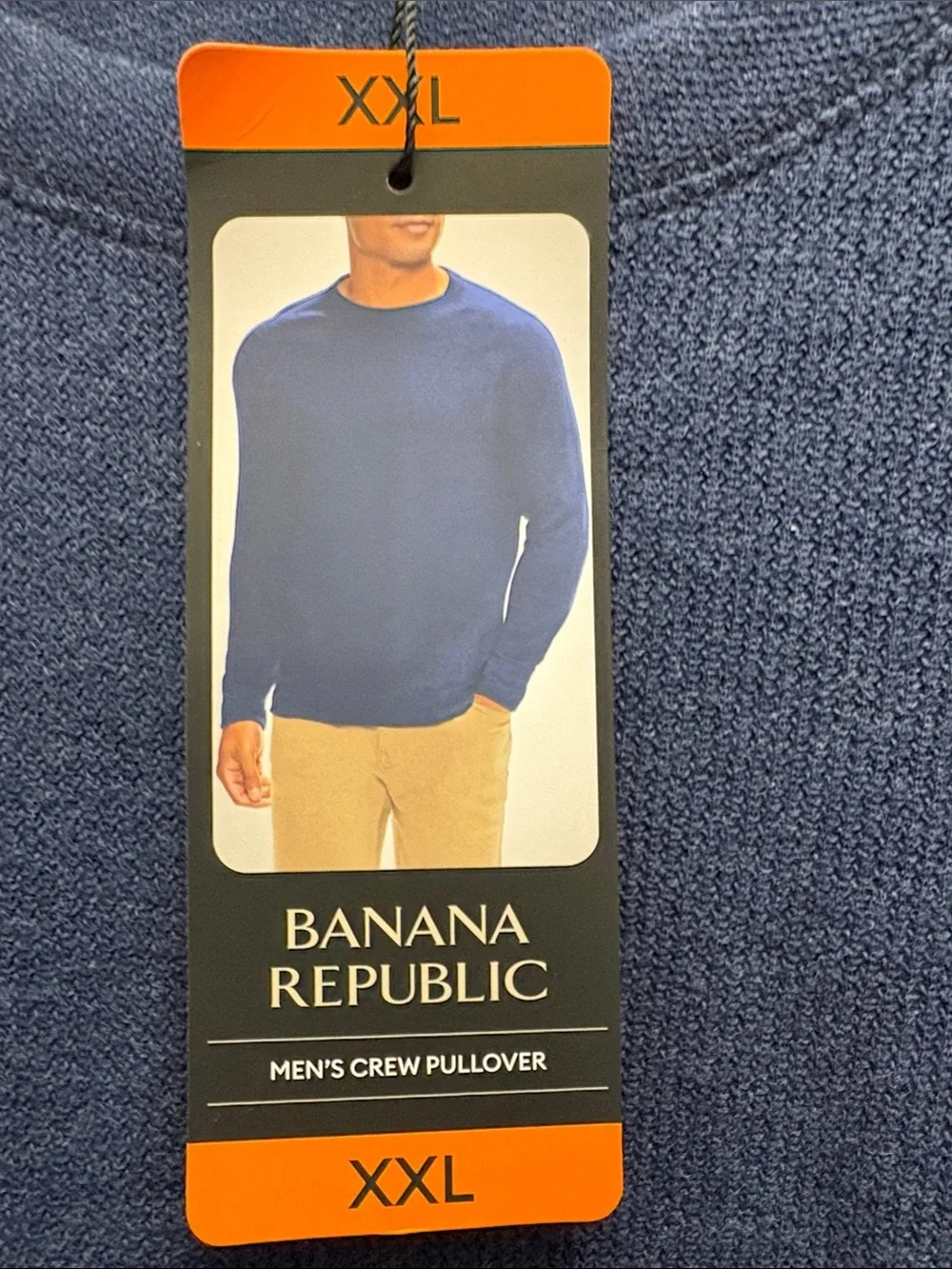 NWT Banana Republic Men’s Crew Blue Pullover Sweater Size XXL